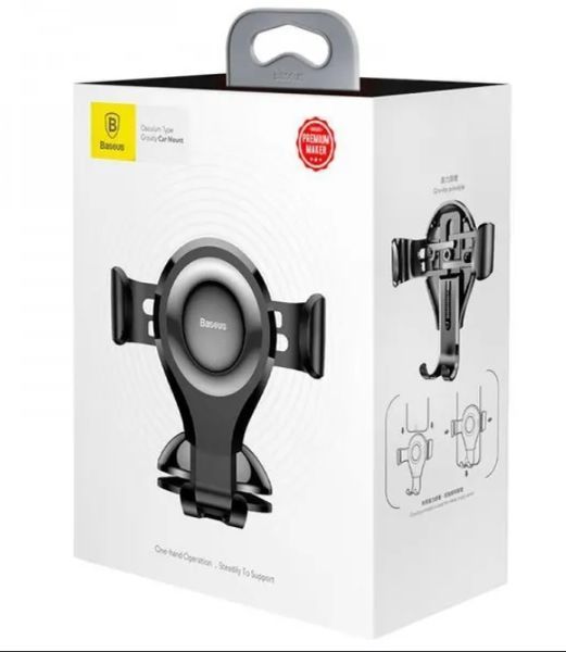 Автодержатель для телефона Baseus Osculum Type Gravity Car Mount Black 126504296 фото