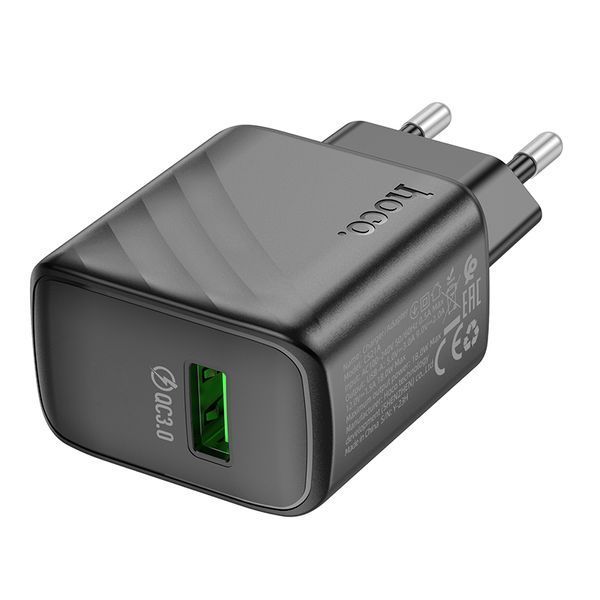 Мережевий зарядний пристрій HOCO CS21A Rich single port QC3.0 charger Black 417309447 фото