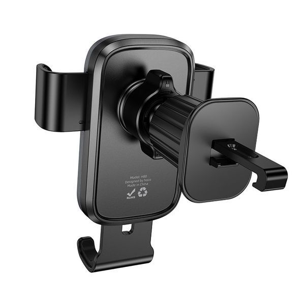 Автотримач для телефона HOCO H80 Vista gravity car holder (air outlet) Black Metal Gray 707781032 фото