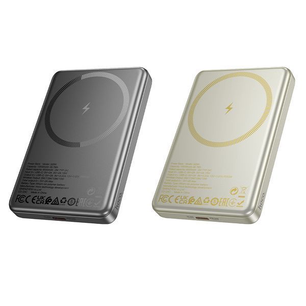 Зовнішній акумулятор HOCO Q26A Joy PD20W magnetic fast charging power bank(10000mAh) metal gray 411163830 фото