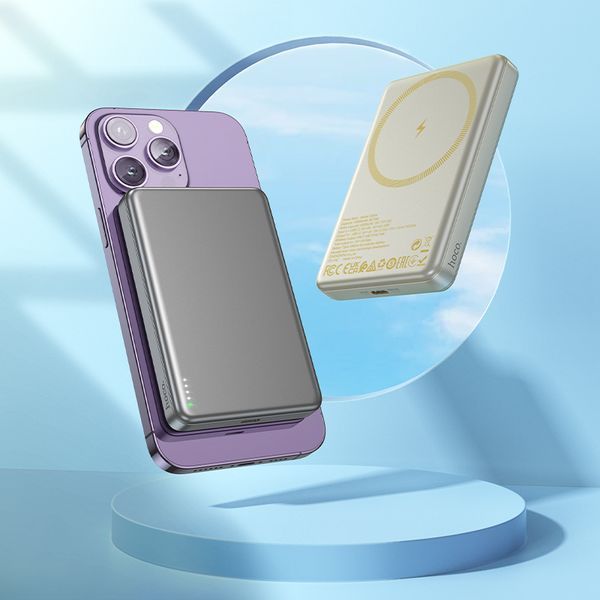 Зовнішній акумулятор HOCO Q26A Joy PD20W magnetic fast charging power bank(10000mAh) metal gray 411163830 фото