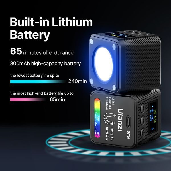 Відеосвітло Ulanzi Vijim L2 RGB COB VEDIO LIGHT, 4W (UV-2878 L2 RGB) 914452112 фото