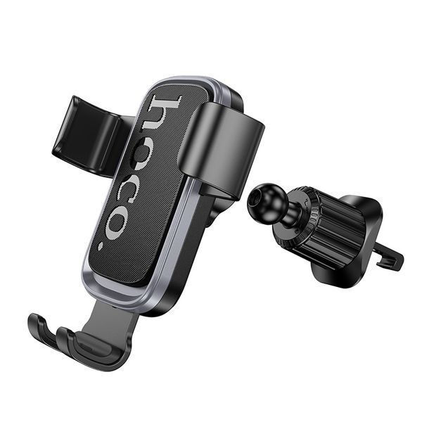 Автотримач для телефона HOCO H80 Vista gravity car holder (air outlet) Black Metal Gray 707781032 фото