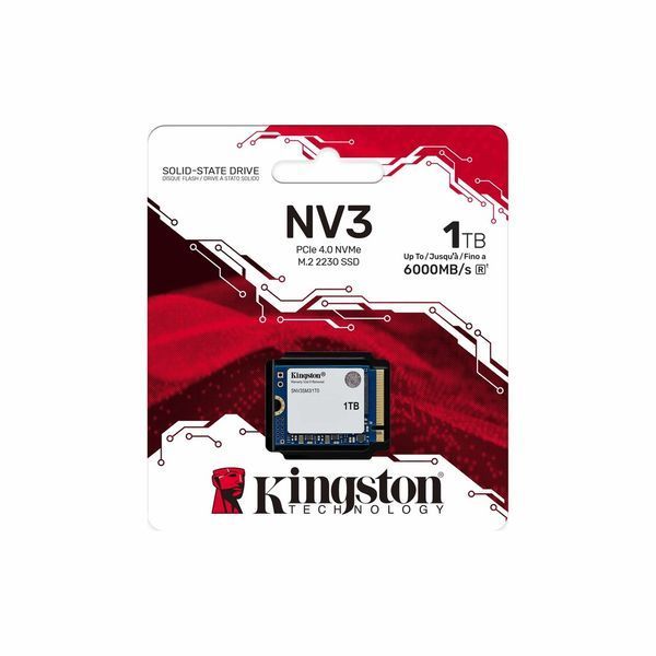Накопитель SSD M.2 Kingston NV3 1000GB NVMe 2230 PCIe 4.0 x4 3D NAND 164125465 фото