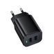 Мережевий зарядний пристрій BOROFONE BAS81A Star dual-port charger (EU) Black 106509843 фото 1