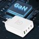 Мережевий зарядний пристрій WUW-C158 1USB 3Type-C + USB A PD100W white 636758872 фото 3
