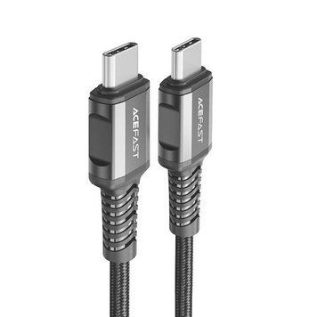Кабель ACEFAST C1-09 USB-C to USB-C aluminum alloy audio/video transmission full-featured data cable Black 796212513 фото