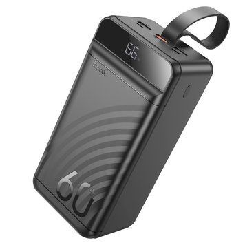 Зовнішній акумулятор HOCO J123C Element 22.5W+PD20W fully compatible power bank with digital display(60000mAh) Black 549450812 фото