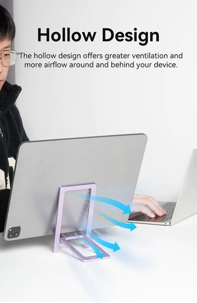 Держатель для телефона Vention Portable Cell Phone Stand Holder for Desk Aluminum Alloy Type Gray (KCZH0) 574084366 фото