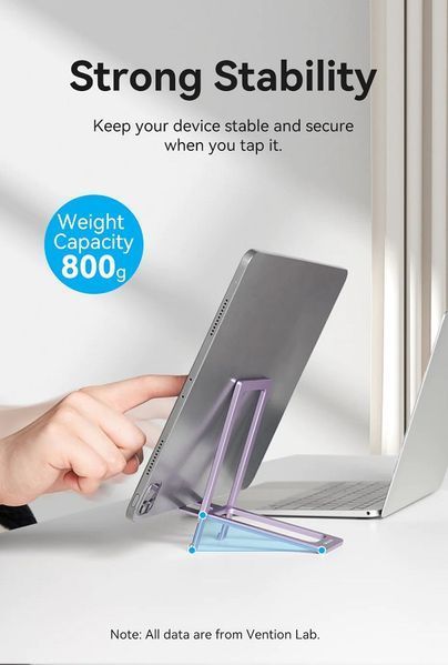 Держатель для телефона Vention Portable Cell Phone Stand Holder for Desk Aluminum Alloy Type Gray (KCZH0) 574084366 фото