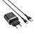 Мережевий зарядний пристрій з кабелем HOCO C12Q Smart QC3.0 charger set(Type-C) 18W Black 840845686 фото