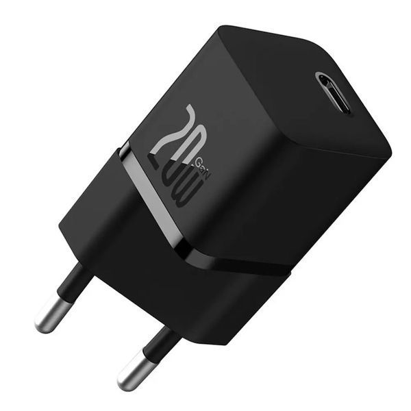 Сетевое зарядное устройство Baseus GaN5 Fast Charger(mini) 1C 20W EU Black 636218787 фото