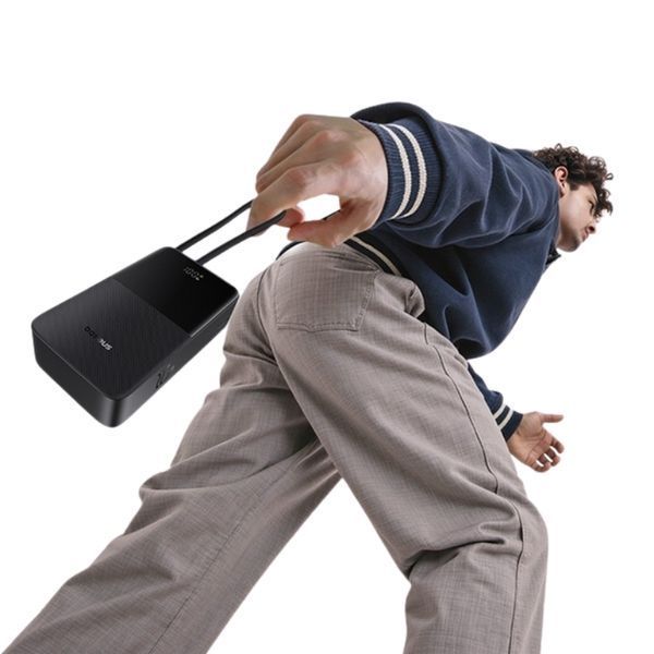 Зовнішній акумулятор Baseus EnerFill FC51 Bipow 2 Pro Digital Display Power Bank with Built-in Cable 20000mAh 22.5W Cosmic Black 487174699 фото