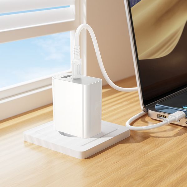 Мережевий зарядний пристрій BOROFONE BA108A Stellar PD30W+QC3.0 charger set (C to C) (EU) White 764017188 фото