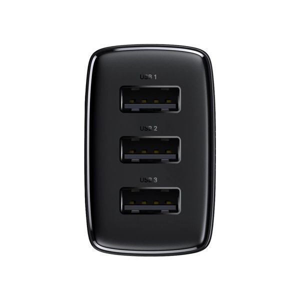 Мережевий зарядний пристрій Baseus Compact Charger 3U 17W EU Black 591306534 фото
