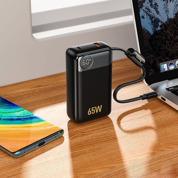 Зовнішній акумулятор HOCO Q53 Skillful PD65W power bank(12000mAh) Black 946442456 фото