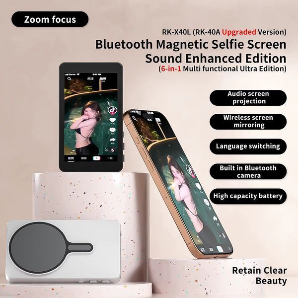 Додатковий екран Magnetic selfie screen RK-X40L камери смартфона Black 334819160 фото