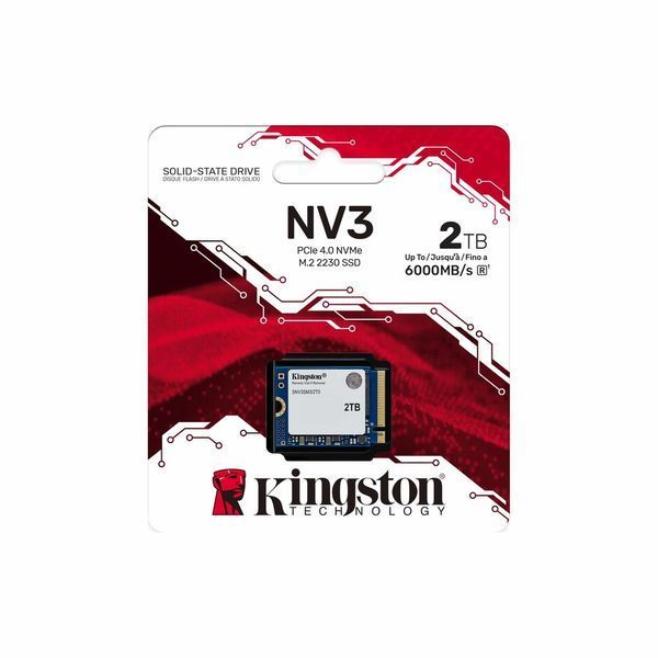 Накопичувач SSD M.2 Kingston NV3 2000GB NVMe 2230 PCIe 4.0 x4 3D NAND 102830067 фото