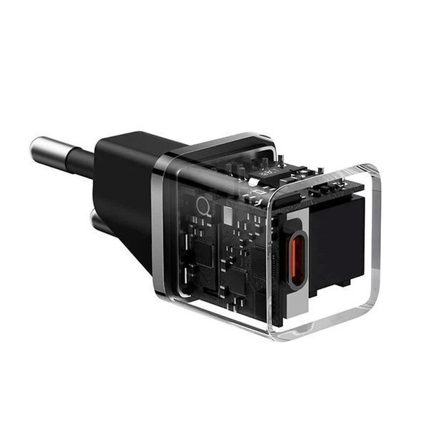 Сетевое зарядное устройство Baseus GaN5 Fast Charger(mini) 1C 20W EU Black 636218787 фото