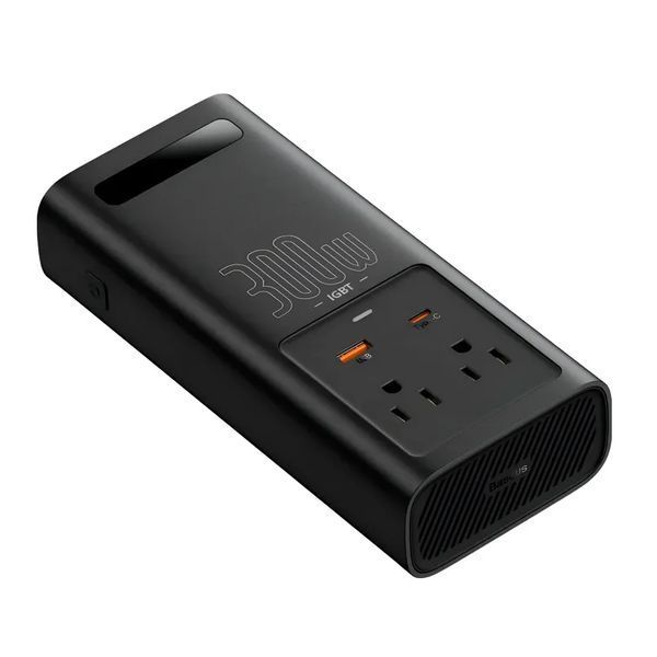 Автомобільний інвертор для електросамокатів Baseus IGBT Power Inverter 300W (110V US/JP ) Black + перехідник 929521092 фото