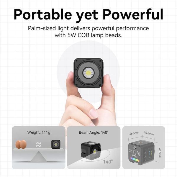 Відеосвітло Ulanzi L3 RGB COB Fill Light, 5W (UV-L052GBB1 L3 RGB) 862499359 фото