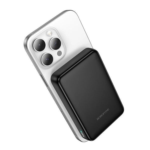 Зовнішній акумулятор BOROFONE BJ82A Dawn PD20W magnetic power bank(10000mAh) Black 732953819 фото