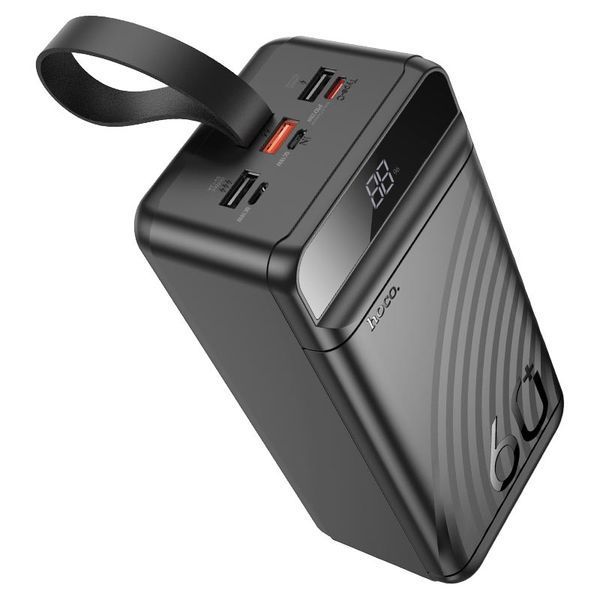 Зовнішній акумулятор HOCO J123C Element 22.5W+PD20W fully compatible power bank with digital display(60000mAh) Black 549450812 фото
