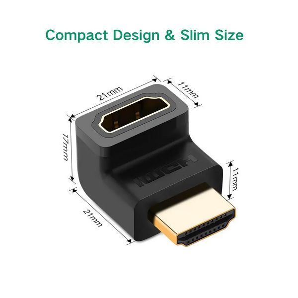 Адаптер UGREEN HDMI 4K Adapter Male to Female Up-angled 834326116 фото