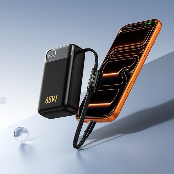 Зовнішній акумулятор HOCO Q53 Skillful PD65W power bank(12000mAh) Black 946442456 фото