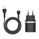 Мережевий зарядний пристрій з кабелем HOCO C12Q Smart QC3.0 charger set(Type-C) 18W Black 840845686 фото 3