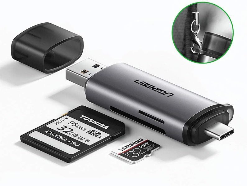 Кардридер UGREEN CM185 USB-C/USB-A Card Reader (UGR-50706) 359318030 фото