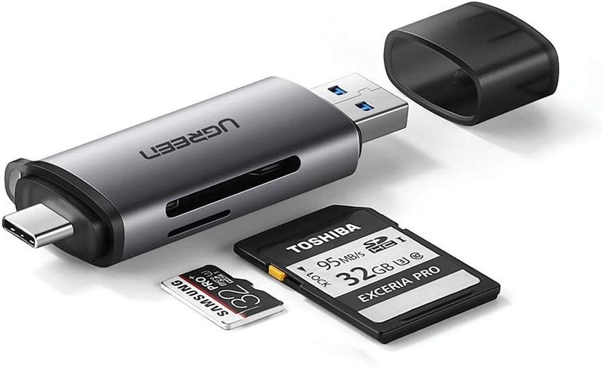 Кардридер UGREEN CM185 USB-C/USB-A Card Reader (UGR-50706) 359318030 фото
