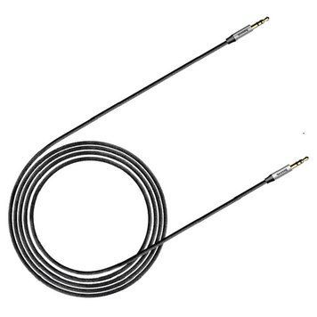 Аудіокабель Baseus M30 3.5mm male to 3.5mm male, nylon braid, 1.5m Silver+Black 729290788 фото