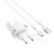 Мережевий зарядний пристрій з кабелем HOCO C12Q Smart QC3.0 charger set(Type-C) 18W White 164469203 фото