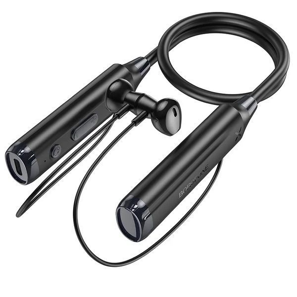 Бездротові спортивні навушники BOROFONE BE64 Perfect neckband BT earphones Black 324233717 фото