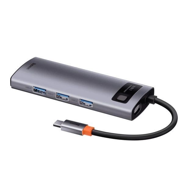 USB-хаб Baseus Metal Gleam Series 5-in-1 Multifunctional （Type-C to HDMI*1+USB3.0*3+PD*1) 988426158 фото
