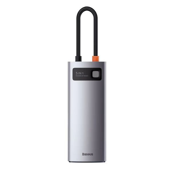 USB-хаб Baseus Metal Gleam Series 5-in-1 Multifunctional （Type-C to HDMI*1+USB3.0*3+PD*1) 988426158 фото