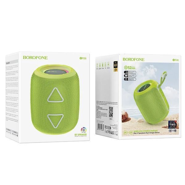 Портативна колонка BOROFONE BR36 Lucy sports BT speaker, 5W, Green 438899253 фото