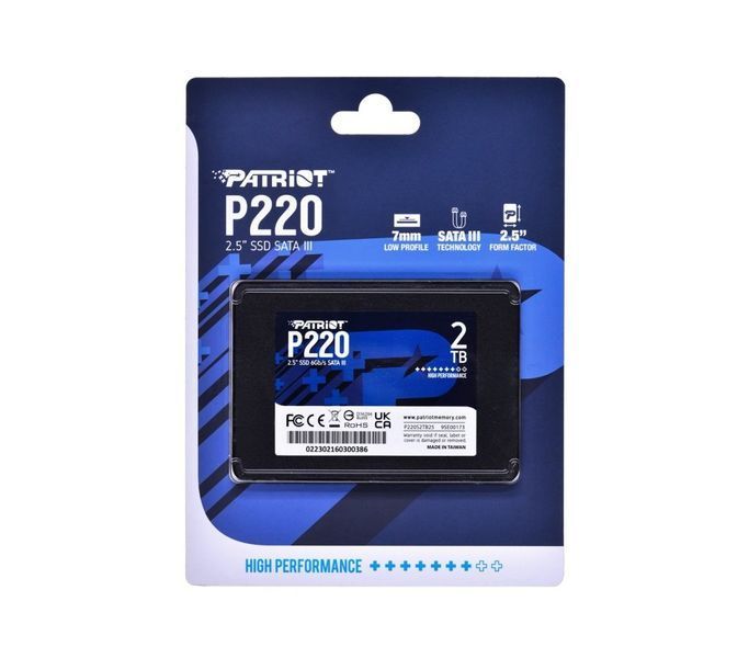 Накопичувач SSD Patriot P220 2TB 2.5" 7mm SATAIII 548809740 фото