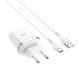 Мережевий зарядний пристрій з кабелем HOCO C12Q Smart QC3.0 charger set(Type-C) 18W White 164469203 фото 1