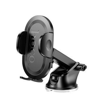 Автотримач для телефона HOCO H54 Brusco ultra-thin push-type car holder(center console) Black 228566086 фото