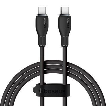 Кабель Baseus Pudding Series Fast Charging Cable Type-C to Type-C 100W 1.2m Cluster Black 108294939 фото