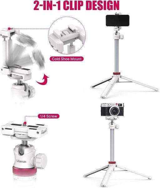 Штатив Ulanzi Vijim Multi-functional Mini Tripod White (UV-2503A MT-44 white) 610345460 фото