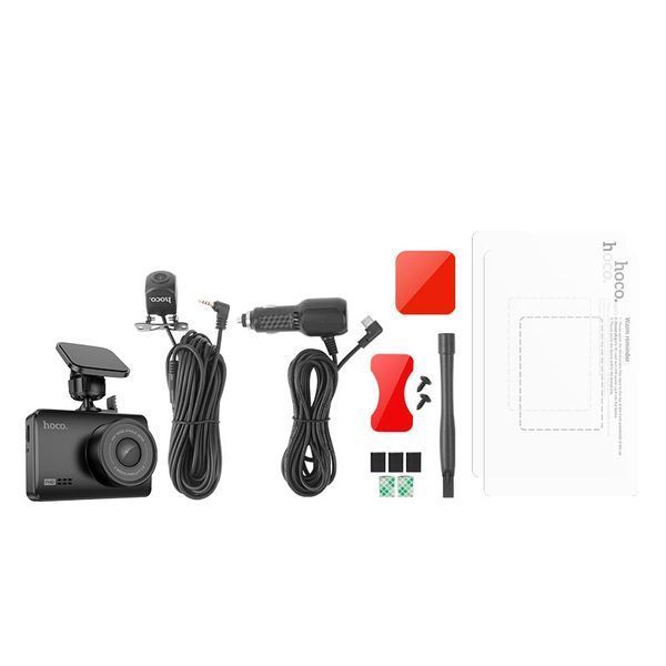 Відеореєстратор HOCO DV3 Driving recorder with display(dual-channel) Black 115215390 фото