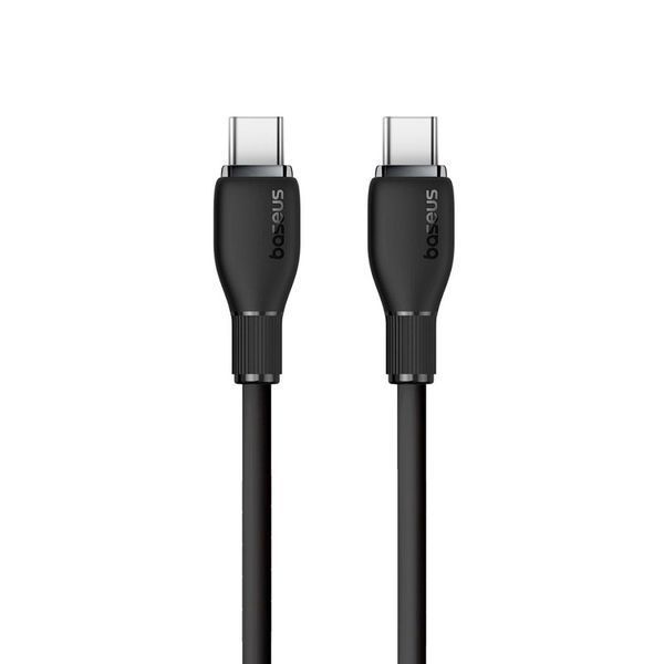 Кабель Baseus Pudding Series Fast Charging Cable Type-C to Type-C 100W 1.2m Cluster Black 108294939 фото