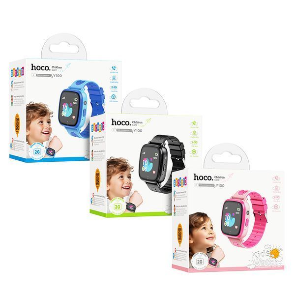 Дитячий cмарт-годинник Hoco Y100 36mm. SIM 2G. 400 mAh. IP65 Black 811936715 фото