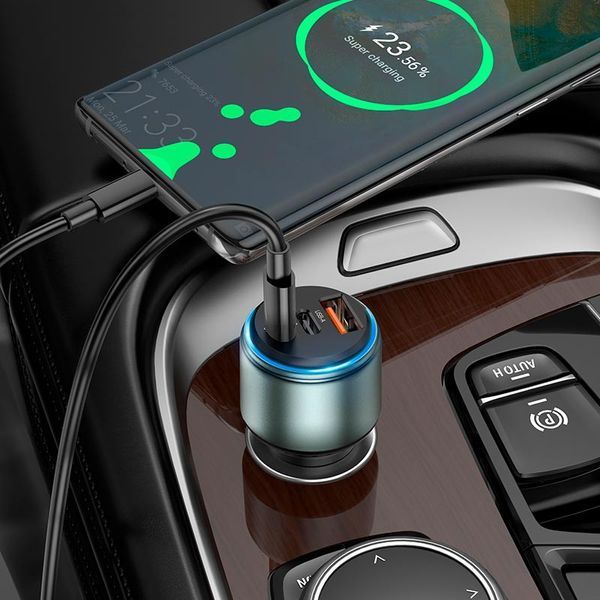 Автомобільний зарядний пристрій HOCO NZ9 Galloper 95W three-port(2C1A) car charger Black 111249248 фото