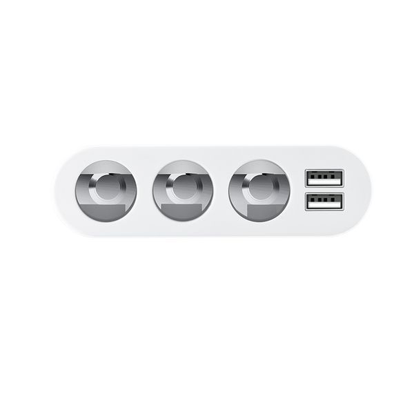 Автомобильное зарядное устройство HOCO Z13 LCD one-pull-three car charger Silver 926342325 фото