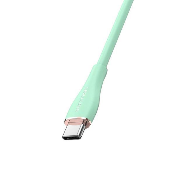 Кабель Vention USB 2.0 C Male to C Male 5A Cable 1M Light Green Silicone Type (TAWGF) 334469871 фото