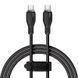 Кабель Baseus Pudding Series Fast Charging Cable Type-C to Type-C 100W 1.2m Cluster Black 108294939 фото 1